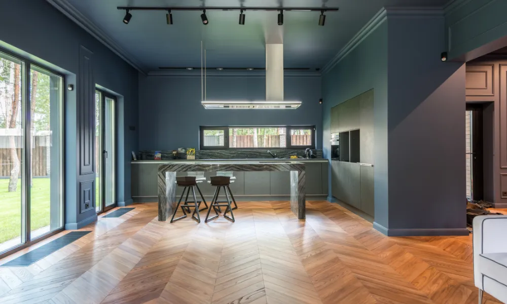 Kitchen Herringbone Flooring